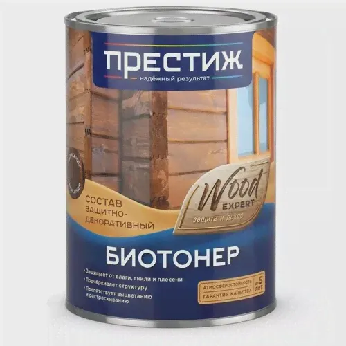 Пропитка Престиж, Биотонер, для дерева, красное дерево, 0.9 л, 01-034-107-009-0