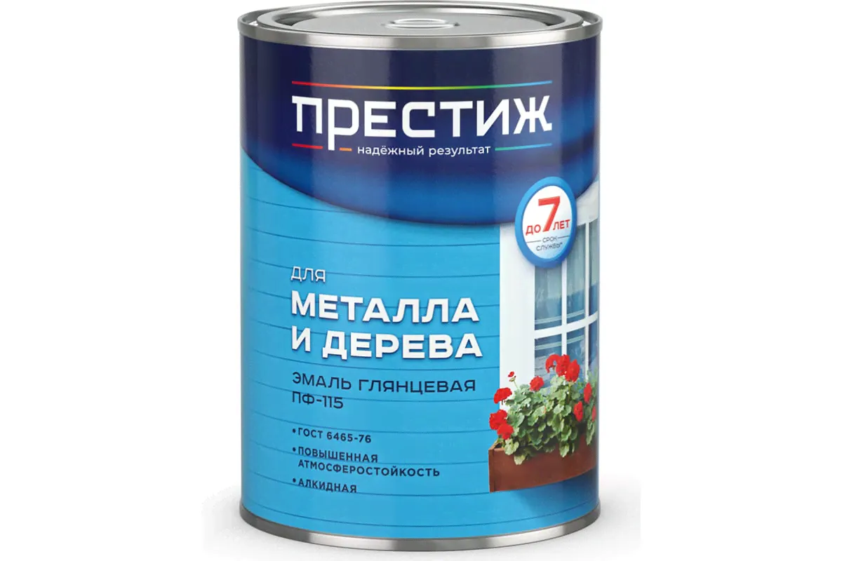 Краска Престиж эмаль 0,9кг Голубая-0