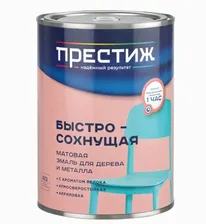 Эмаль Престиж акриловая быстросохнущая матовая белая 1,9кг