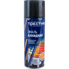 Аэрозольная эмаль универсальная алкидная "ПРЕСТИЖ" ЧЁРНАЯ ГЛЯНЦЕВАЯ 425 мл