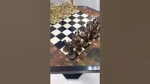 Шахматный стол "Греческая мифология" яшма, металл, мрамор черный Карелия, мрамор белый, долерит