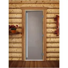Дверь для сауны DoorWood (Дорвуд) 80x200 Престиж левая (сатин)