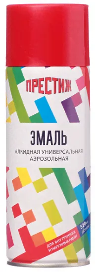 Краска аэрозоль ПРЕСТИЖ красная 425мл-0