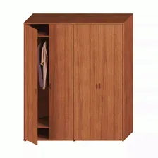 Шкаф в офис комбинированный Престиж, одежда/закрытый, темный орех, 175x46x203, Исп.59